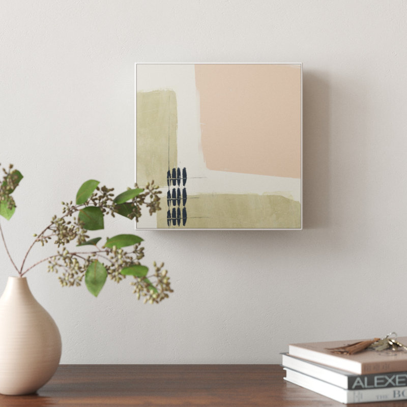 Monogramme «Abstraction I» par Marmont Hill - impression sur Cavans, H 12 po x l 12 po x P 1,5 po, Cadre flottant en papier