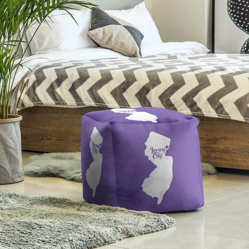 Repose-pieds cube jersey city new jersey, Mauve