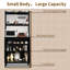Armoires de garde-manger de 58 po avec tablettes pour micro-ondes, armoire de rangement de cuisine autoportante avec tablettes réglables, armoires de buffet pour la cuisine, la salle à manger, le salon, noir-877257810