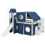 Lit mezzanine double avec tour et tente-114344373