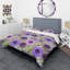 Ensemble de housse de couette à fleurs en monochrome rétro mid-century-40703123-48184866
