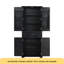 Armoire de rangement pour salle de bain avec portes et tiroir, plusieurs espaces de rangement, tablette réglable, noir-996616428