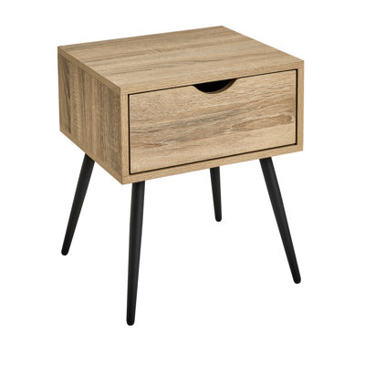 Elkita 40cm W Solid Wood Bedside Table
