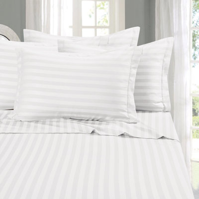 6-Piece 100 GSM Striped Microfiber Sheet Set with 4 Pillowcases