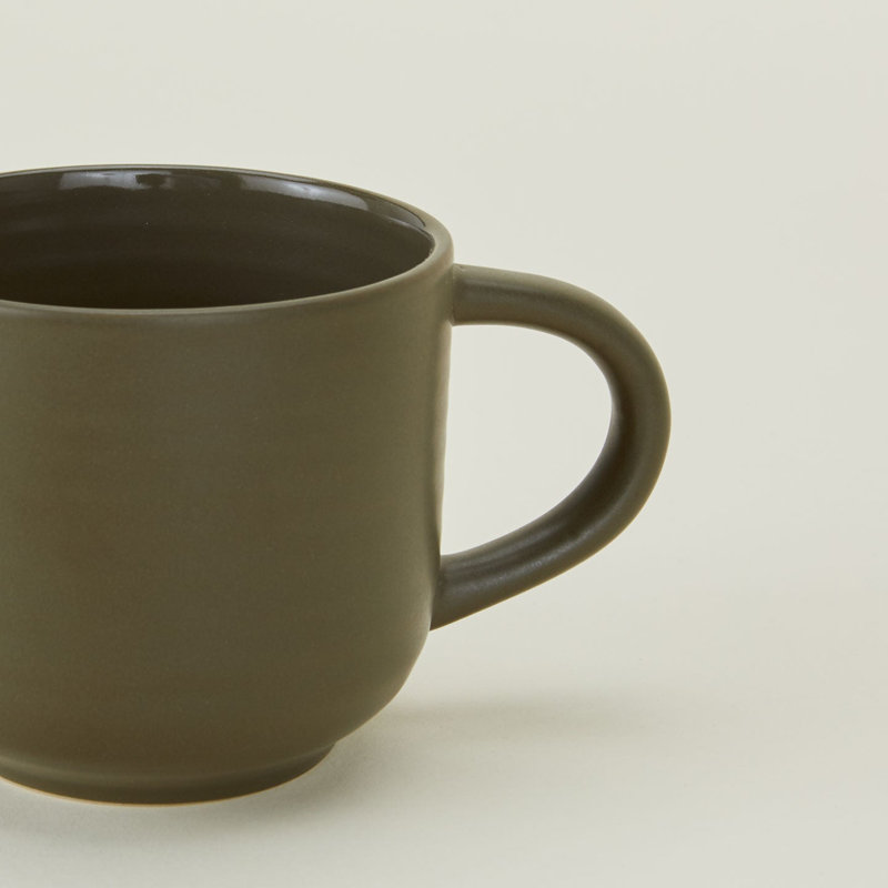 Hirma Stoneware Coffee Mug, Olive