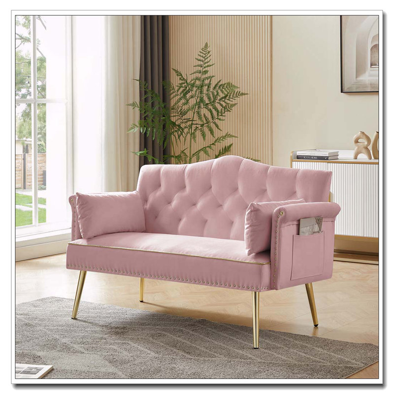 PINK 2 SEATER SOFA, Pink