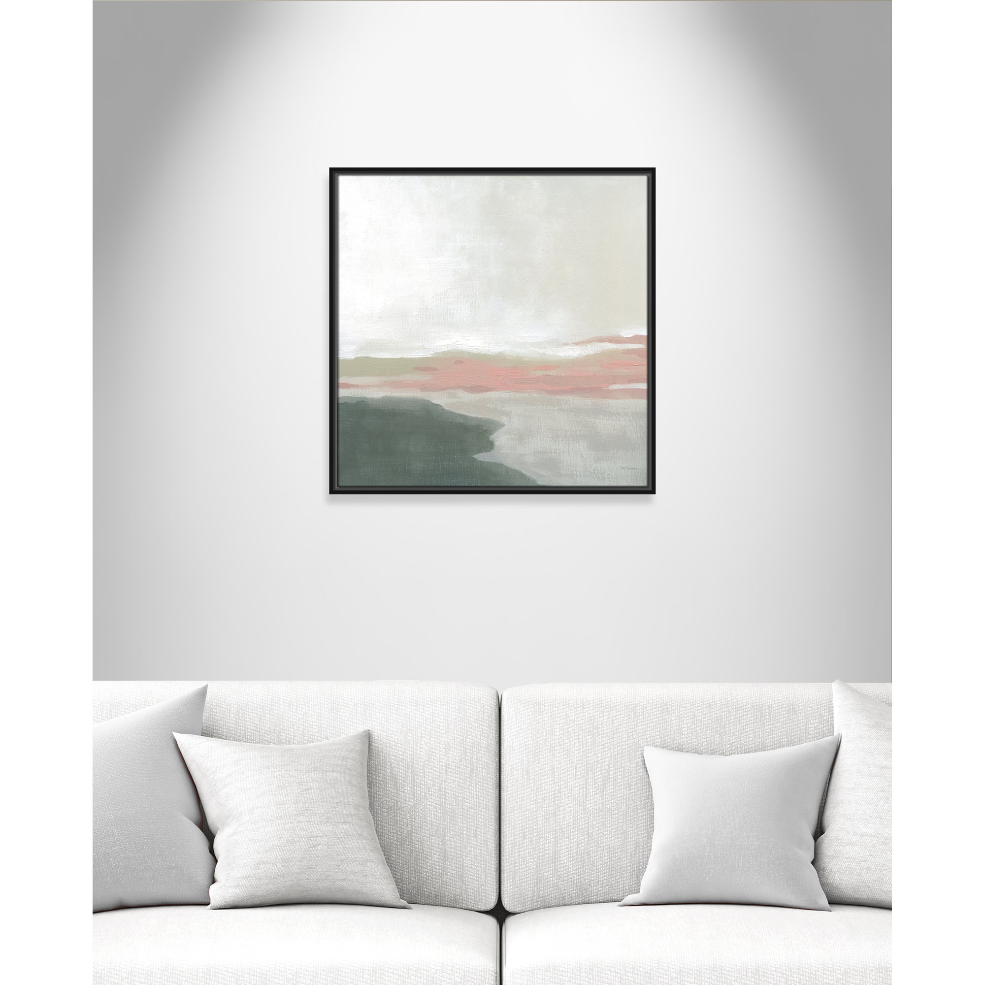 Still Lake by Carol Robinson - Floater Frame Print on Canvas, 25.5" H x 25.5" W x 2" D, Black