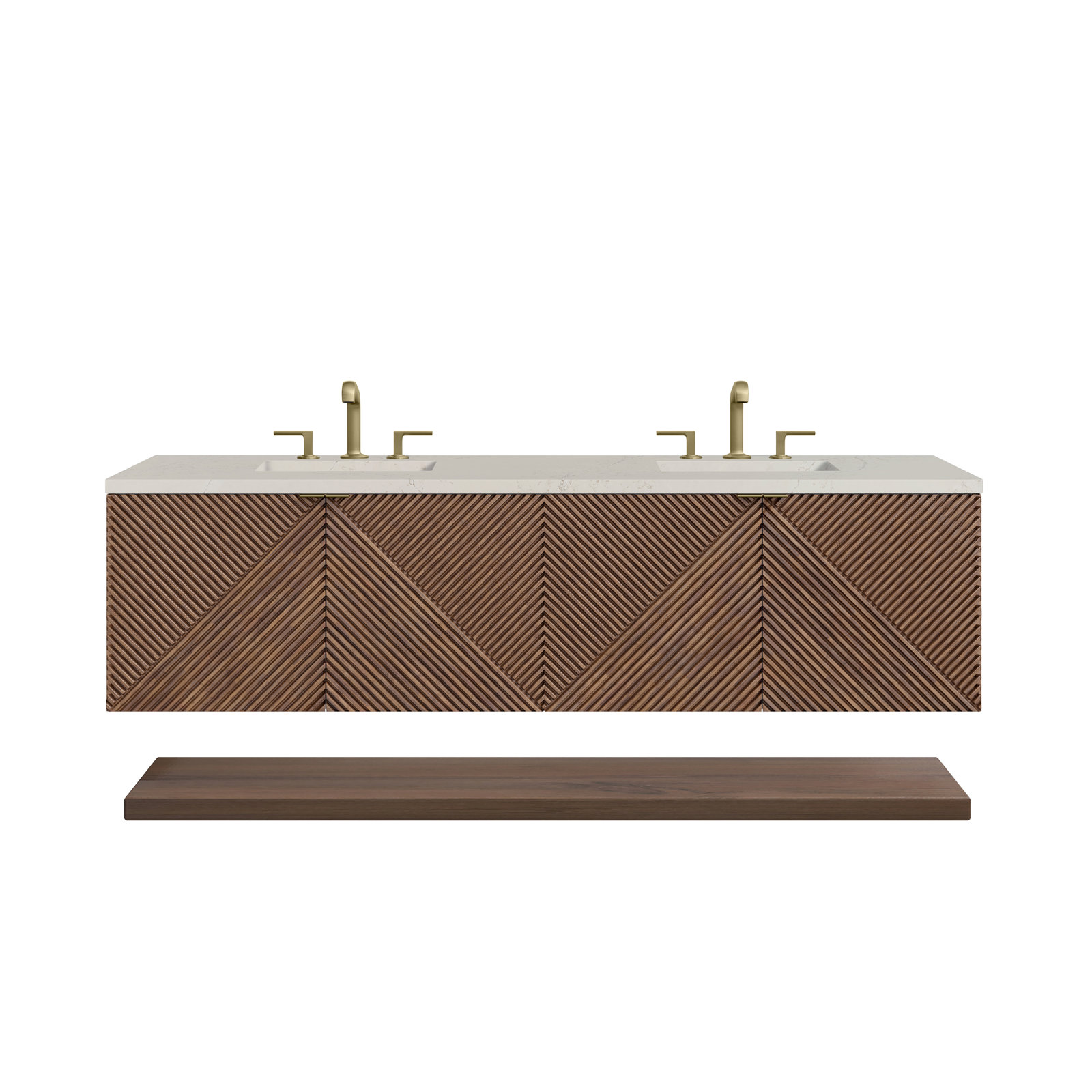 Marcello 72'' Double Bathroom Vanity, Siberian