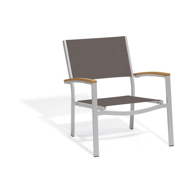Travira Sling Lounge Chair, Teakwood Natural, Cocoa