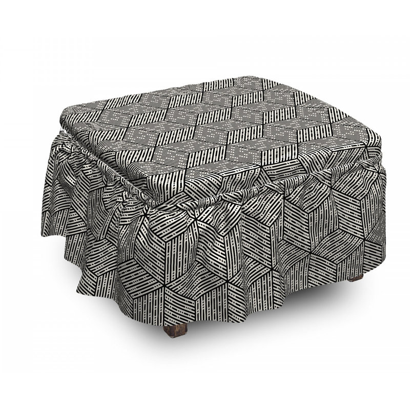 Box Cushion Ottoman Slipcover