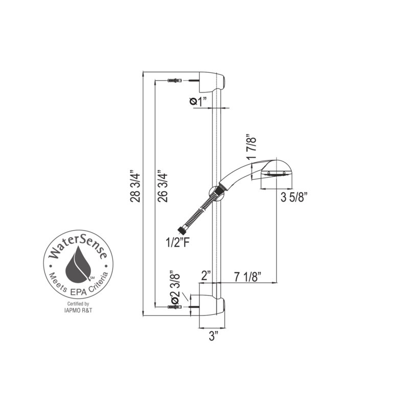 Handheld Shower Head, Polished Nickel
