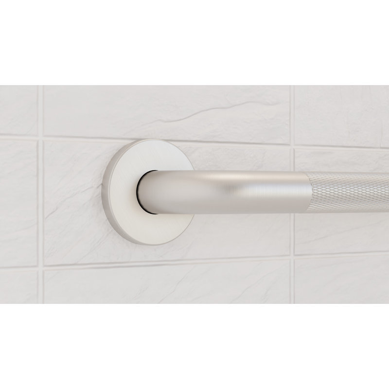 Easy Mount Grab Bar in Knurled, ADA Compliant Bath and Shower Grab Bar (500 lb. Capacity), 1.5" H x 36" W x 1.25" D