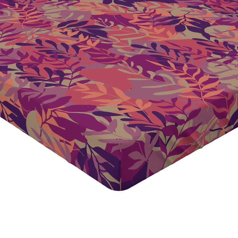 Drap-housse Ambesonne, Drap-housse pour lit simple TG, Magenta, lilas pâle, indigo / floral