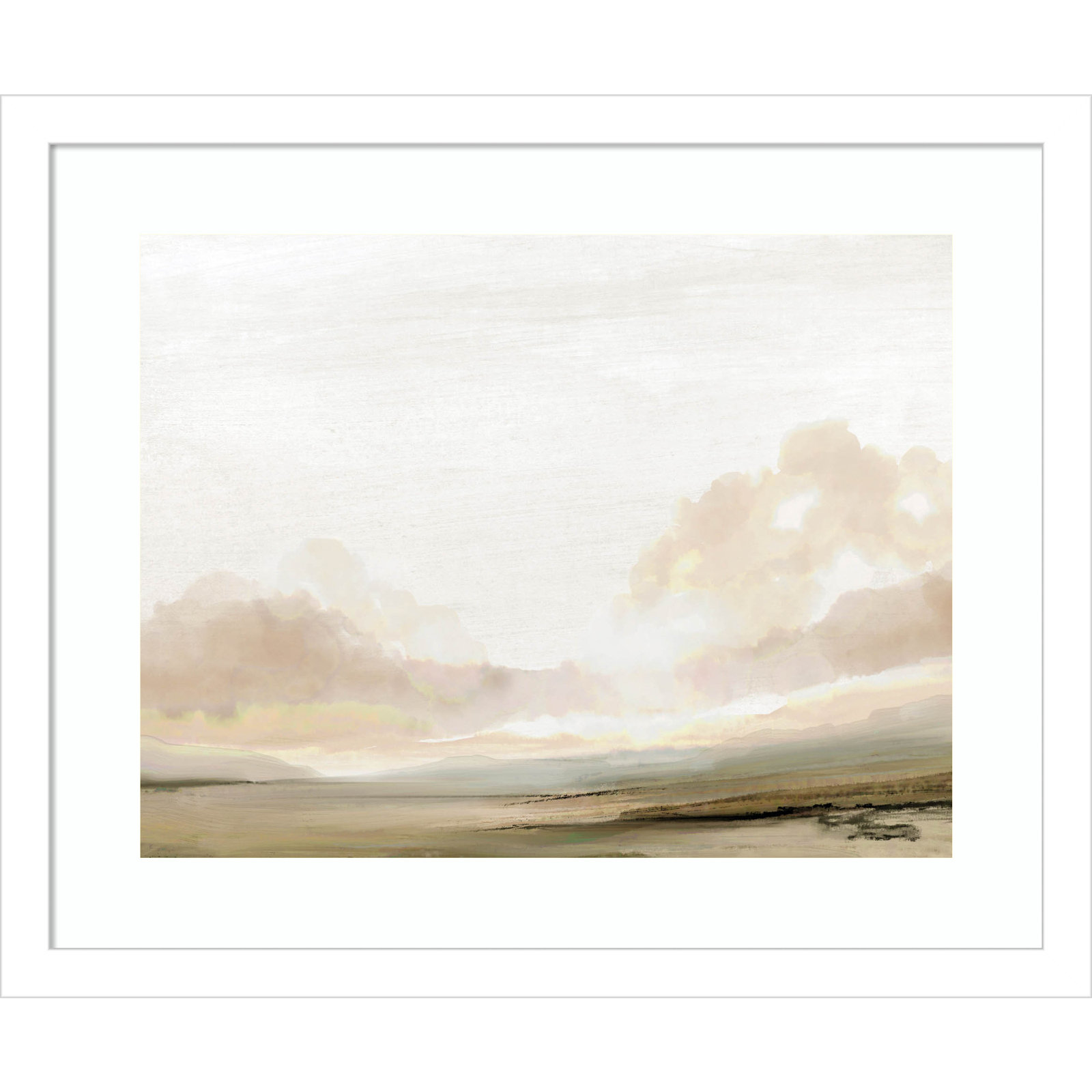 Southern Landscape Print by Dan Hobday, White, 14" H x 17" W x 1" D