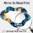 Geometric Pulse Optical Art I - Op Art Asymmetrical Wall Mirror, Modern Vanity Mirror, Printed on Metal-1335139582