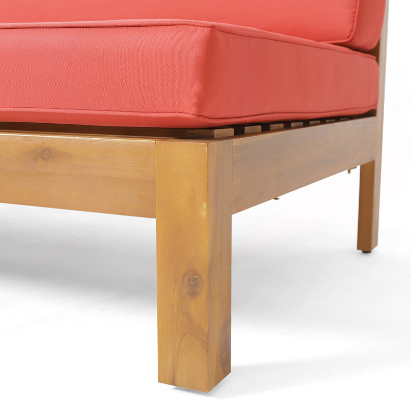 Banc d'angle en X avec table basse