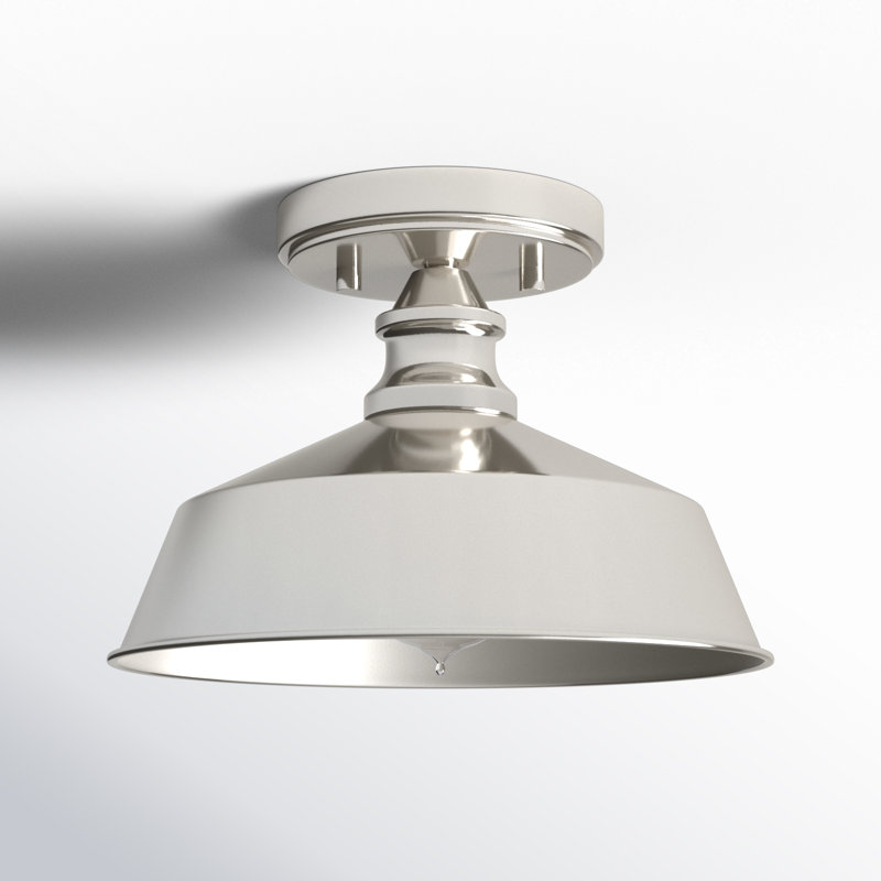 Jeb 1-Light Ceiling Light in Polished Nickel, Polished Nickel