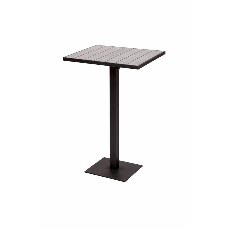 Table de bar d'extérieur carré L 30 po x l 30 po Seaside, Noir