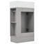 Meuble-lavabo gris 18,6 po avec planche et lavabo en céramique, tablette incluse-1142543135