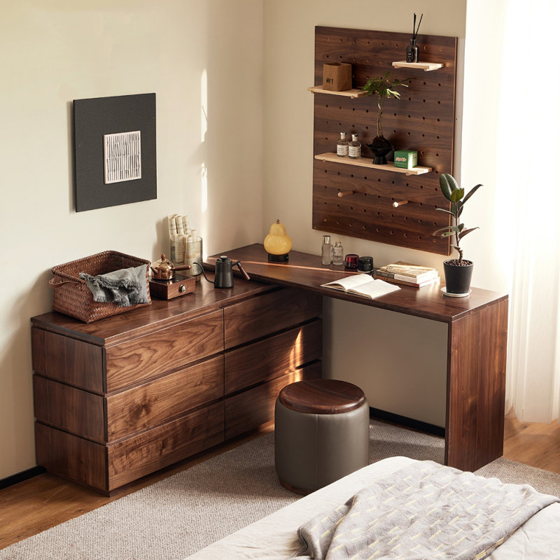 Solid Wood Black Walnut Wood Bedroom Dresser