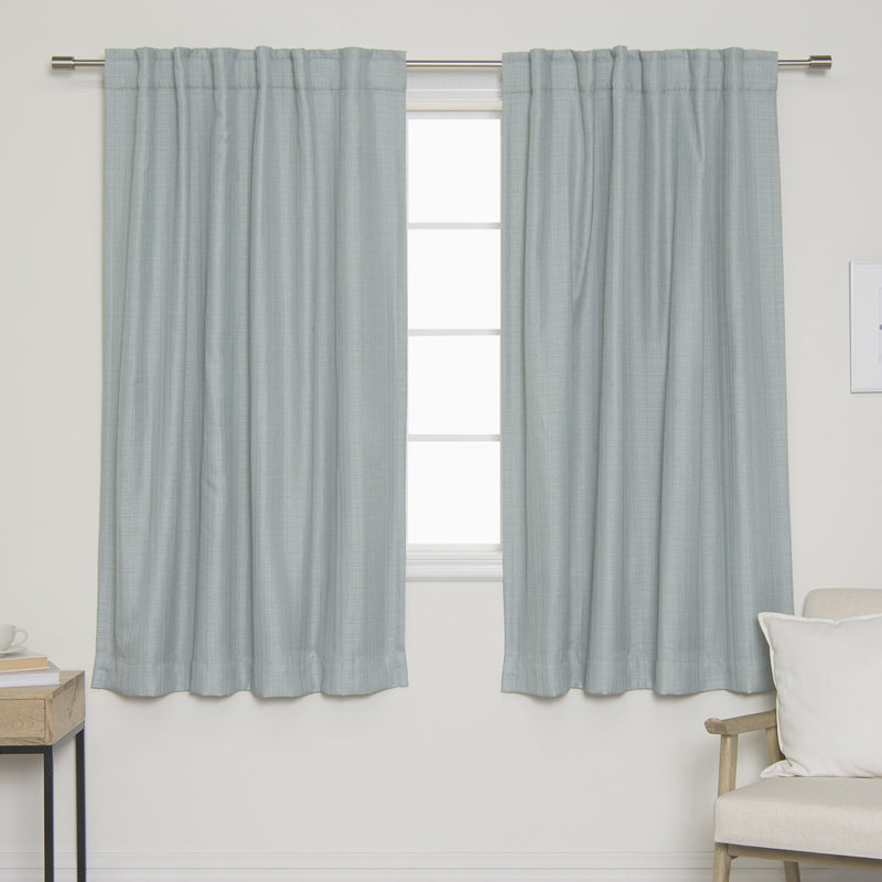 Henslee Blackout Curtain Panel Pair, Mingreen, 52" W x 84" L