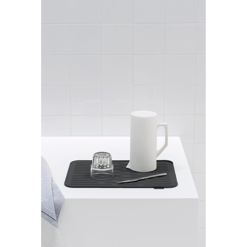 Brabantia Silicone Dish Drying Mat, Dark Grey