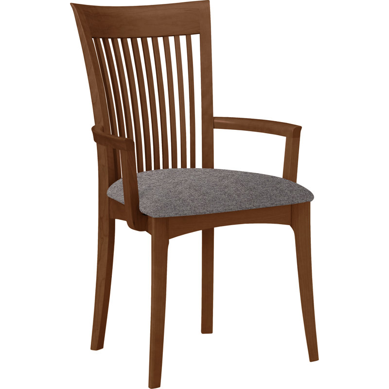 Sarah 19.25'' H Upholstered Armchair, Saddle Cherry, Sterling Fabric