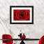 Impression sur toile «Damp Red Rose»-92279857
