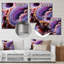 Géode mauve améthyste - Art mural en métal-772690082