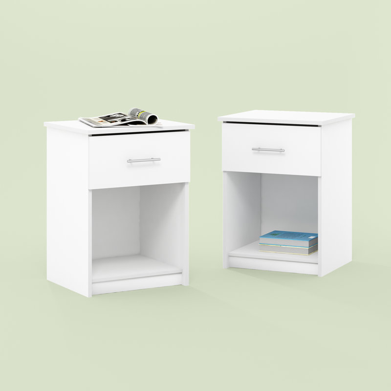 Anarie 2 Piece Side Table Set, White