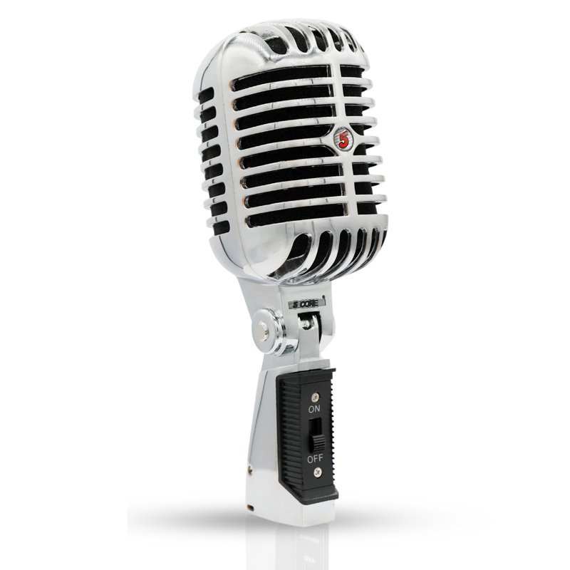 Microphone rétro à 5 cœurs classique dynamique professionnel XLR Studio, Noir, noir, noir, noir