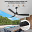 Ventilateur de plafond intelligent 60 po avec lumière, 3 pales ABS, télécommande à 6 vitesses et commande vocale APP, 3CCT, à intensité variable, moteur réversible BLDC-133438086-133334315