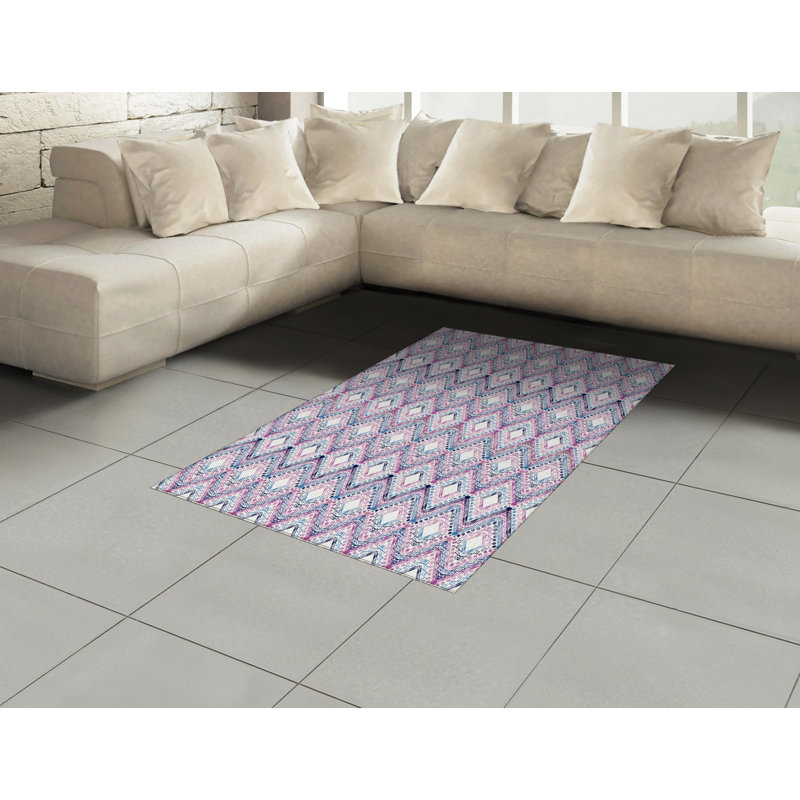Paisley High Density Long Fiber Poly Threads Decorative Area Rug Carpet, Rectangle 4' x 5'8"