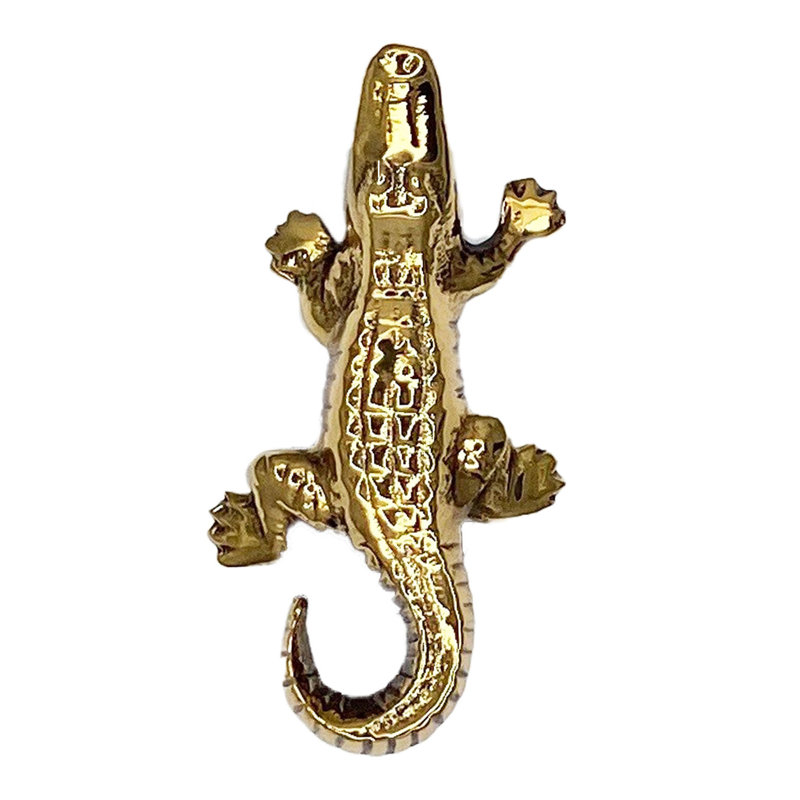 Bouton-poussoir en alligator, Laiton