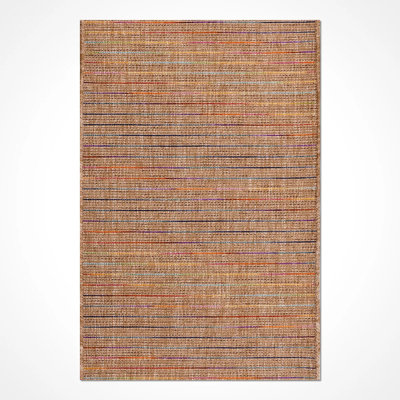 Tapis bleu en polypropylène antidérapant Dafne résistant aux taches et facile à nettoyer