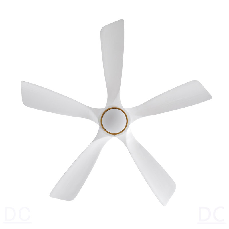 Ventilateurs de plafond d'intérieur chaud de 52 pouces avec lumières et télécommande, DEL à intensité variable, 5 pales en bois massif, moteur à courant continu réversible. Ventilateur de plafond avec éclairage pour chambre à coucher, salon, salle d'étude
