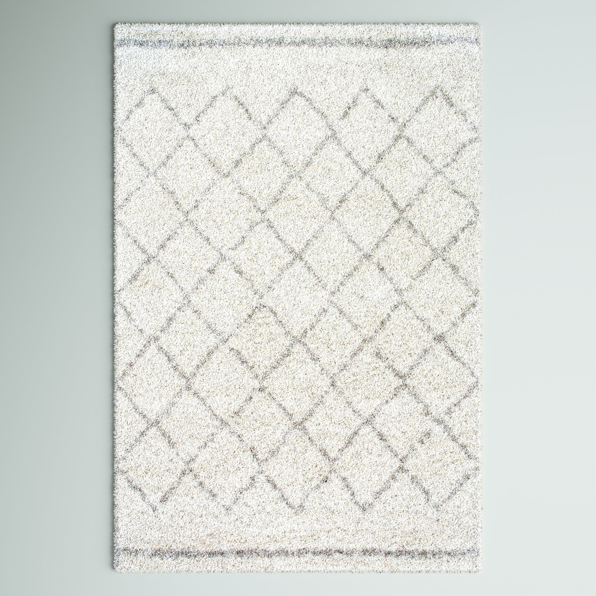 Union Rustic Giannini Geometric Moroccan Area Rug in Gray/ Off White &  Reviews