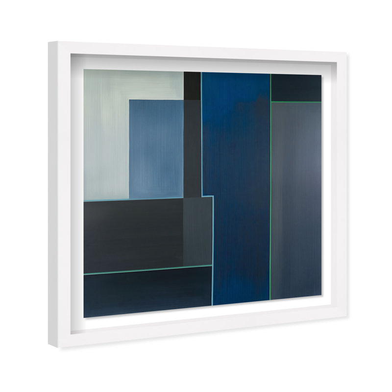 Desert Stillness II Shadowbox Abstract Print by Oliver Gal, Black Frame, 12 x 12, 41.5"H x 41.5"W, White Frame