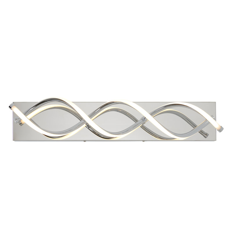 Éclairage de salle de bain 1 lumière DEL à intensité variable Lesslie, Chrome