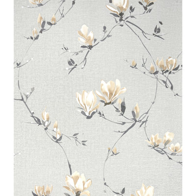 Isla Floral Luxury Textured Vinyl Wallpaper