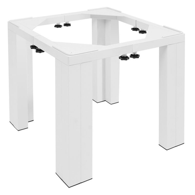 Heavy Duty Adjustable Stainless Steel Washing Machine Stand, White