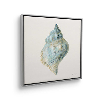 Blue Conch Shell On Canvas