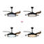 Ventilateur de plafond à pales rétractables modernes 42 po avec télécommande Curtin-424021866