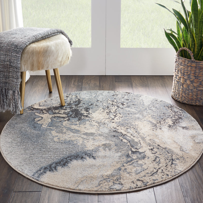 Akins Abstract Area Rug, Round 160cm x 160cm