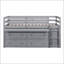 Lit mezzanine multifonctionnel en pin massif avec 4 tiroirs de rangement, bureau latéral rétractable et tablettes latérales ouvertes, barrières de sécurité complètes, livré en 2 paquets Assemblage facile-351869603-344880725