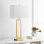 Ensemble de 2 lampes de table en métal de 72,4 cm (28,5 pouces) avec ports USB et Type-C et prise intégrée
