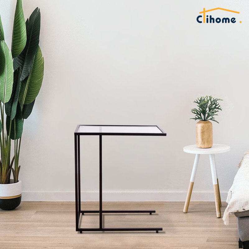 Table de bout en verre