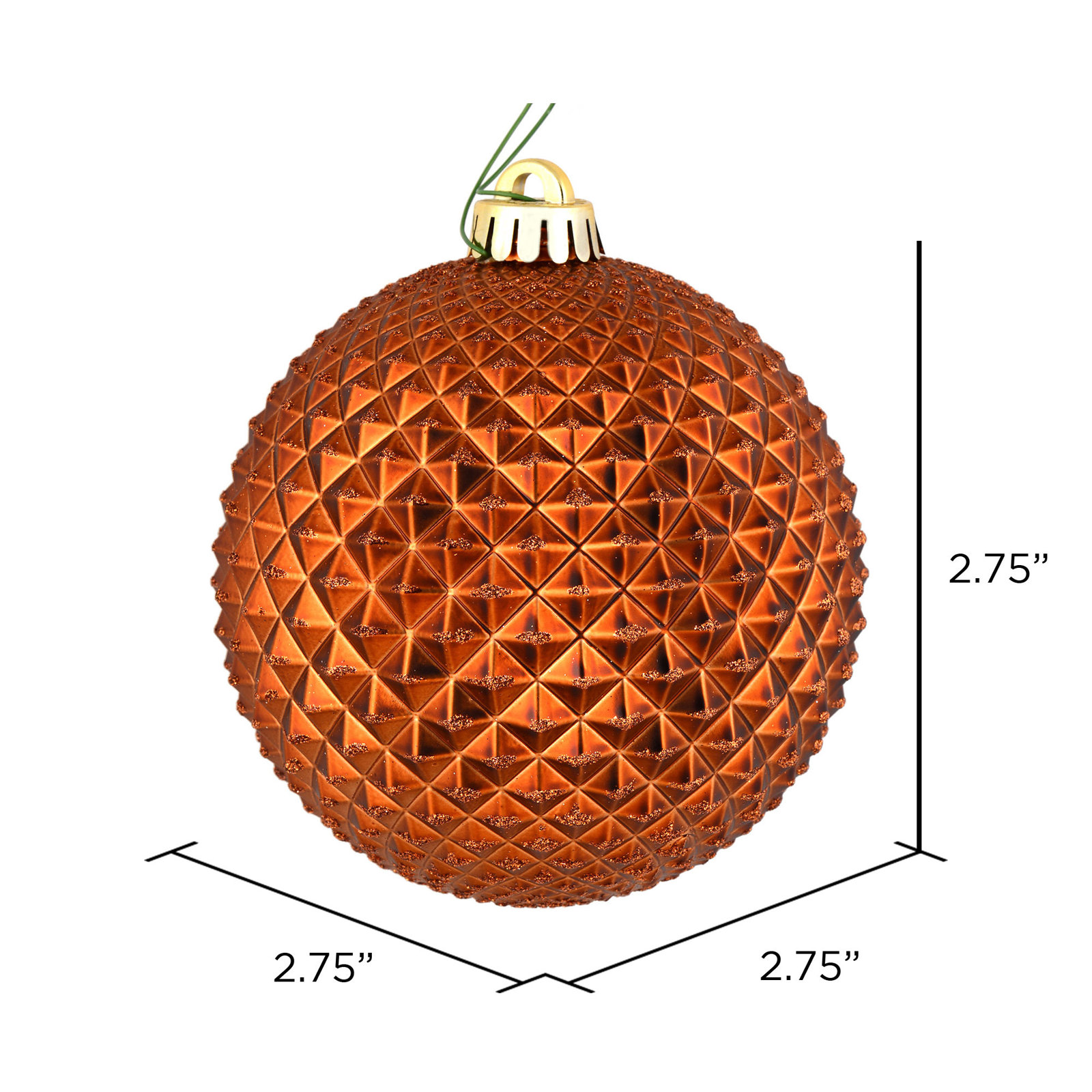 Etta Avenue™ 3" Shatterproof Bauble, Copper