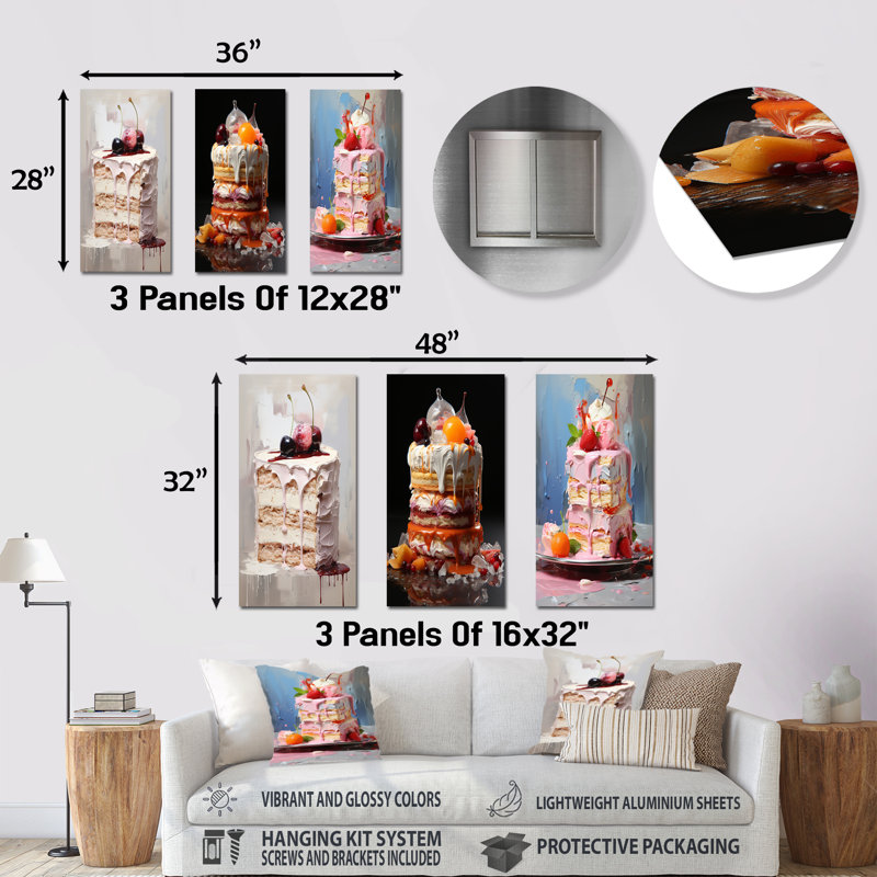 Ensemble de salon Popart Cake Dessert, H 32 po x l 48 po