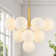 13 - Light Dimmable Modern Sputnik Atomic Tiered Cluster Globe Bubble Chandelier with Opal Glass Globe